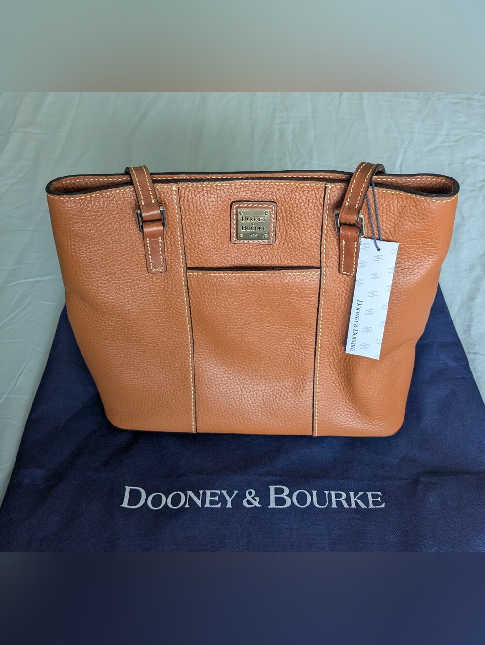 NEW, Dooney & Burke Small Lexington Shopper, Sable Brown, Cover Bag NWT - Picture 4 of 16